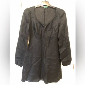 Benetton linen black dress one piece